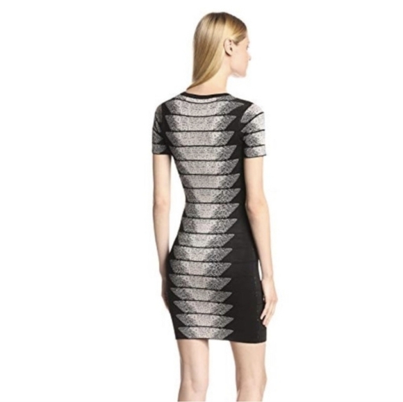 French Connection Spotlight fleck Chevron bodycon dress - Picture 2 of 11